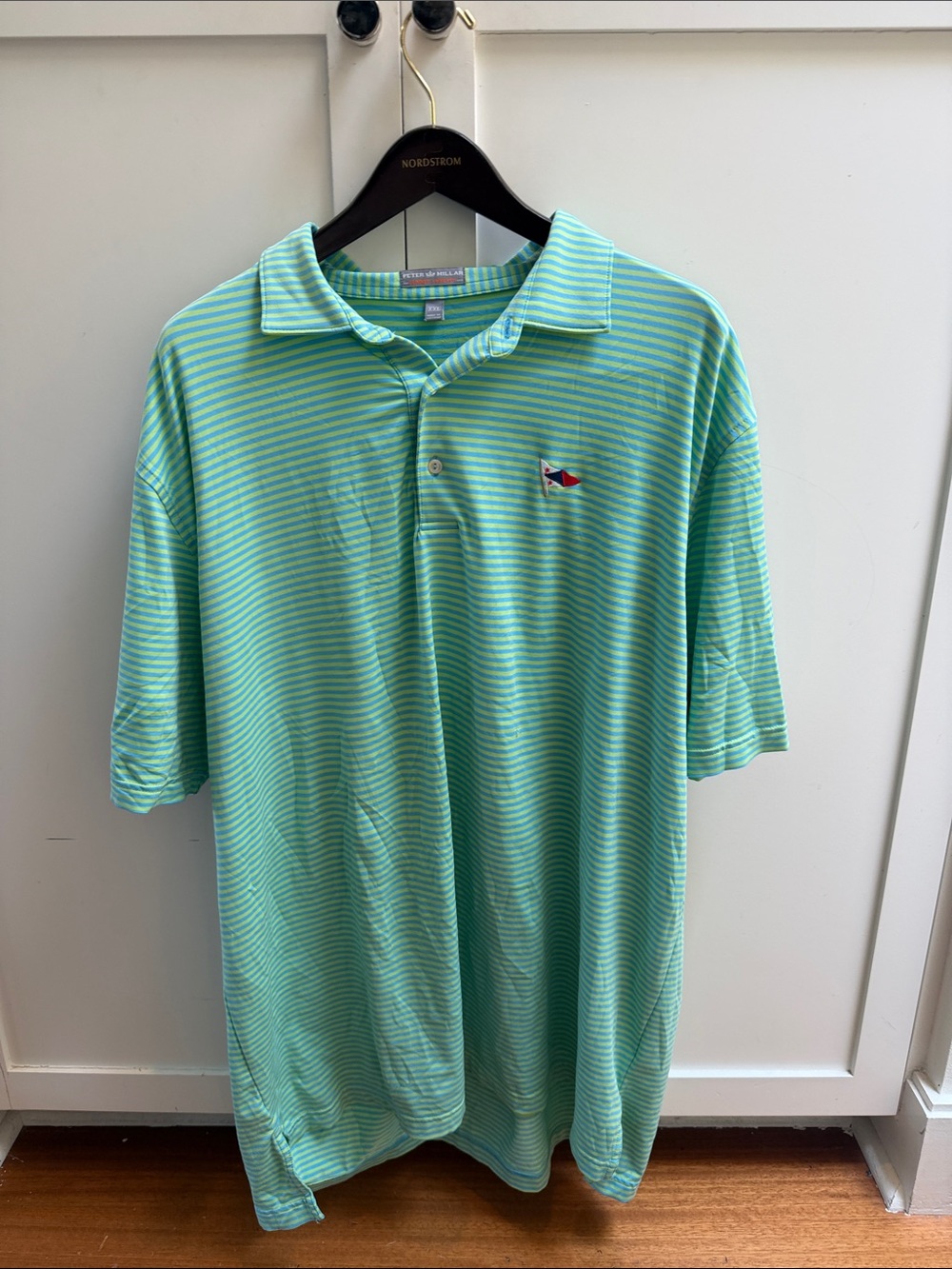 Peter Millar Mint Green Striped Polo